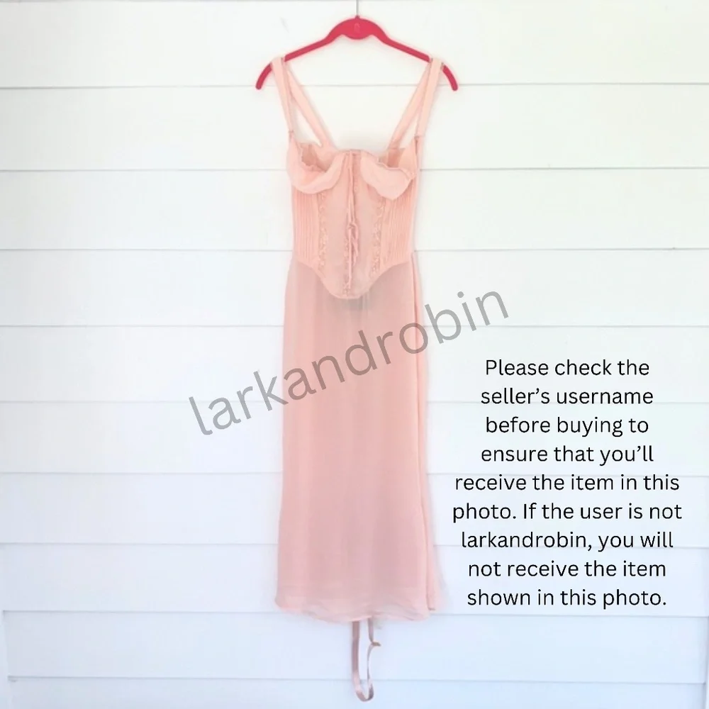 NEW House of CB Syrah Dress Soft Peach XS - Picture 13 of 17